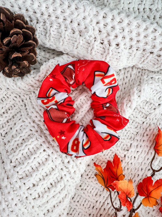 Red KC Football Scrunchie