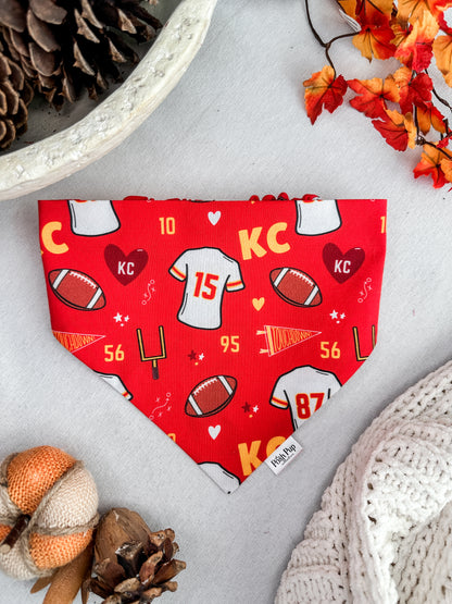 Red KC Football Bandana