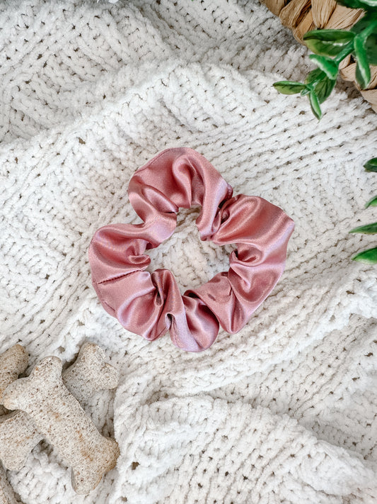 Rose Satin Scrunchie